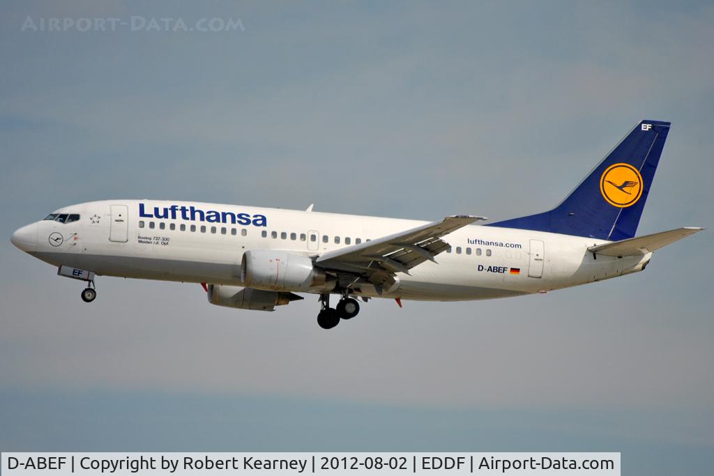 D-ABEF, 1991 Boeing 737-330 C/N 25217, On finals for r/w 25L
