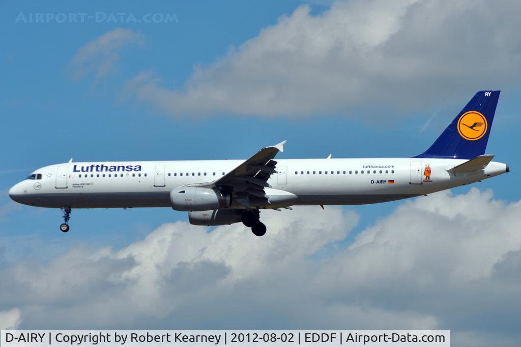 D-AIRY, 1998 Airbus A321-131 C/N 0901, On finals for r/w 25L