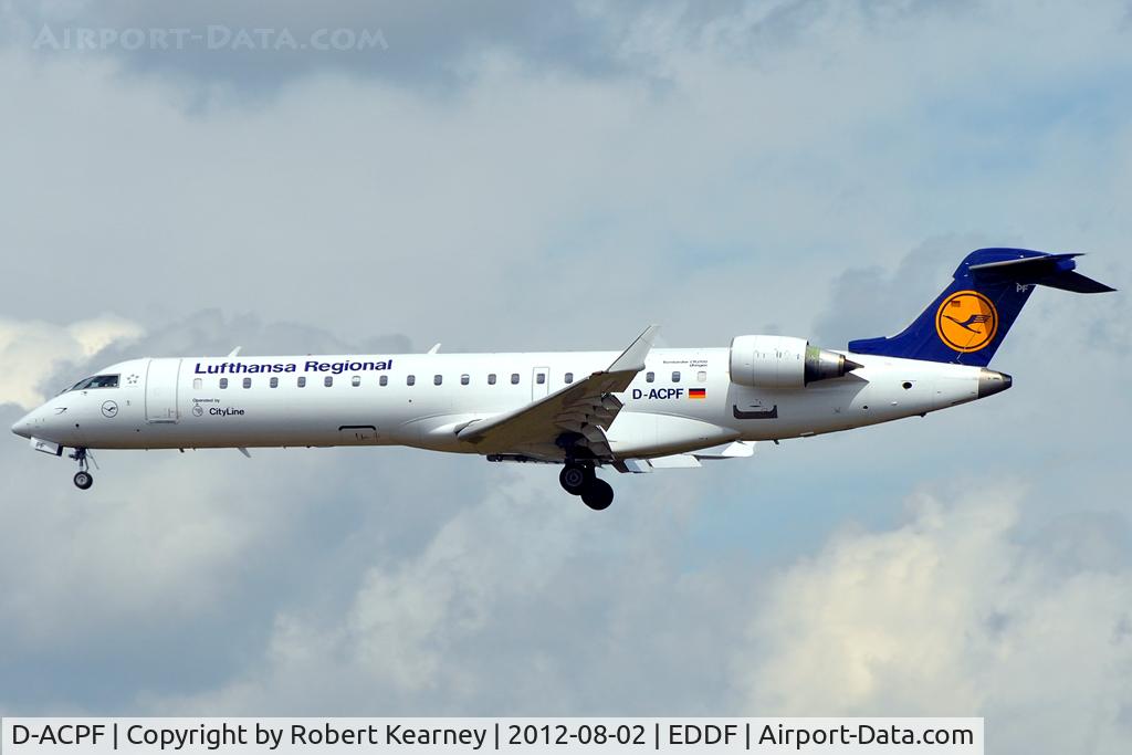 D-ACPF, 2001 Canadair CRJ-701ER (CL-600-2C10) Regional Jet C/N 10030, On finals for r/w 25L
