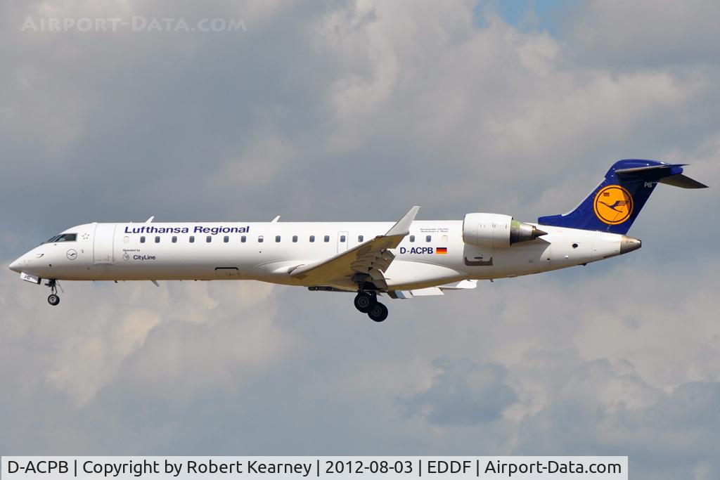 D-ACPB, 2001 Canadair CRJ-701ER (CL-600-2C10) Regional Jet C/N 10013, On finals for r/w 25L