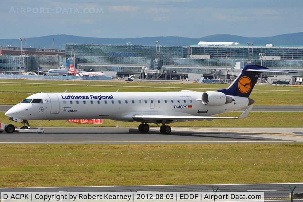 D-ACPK, 2002 Canadair CRJ-701ER (CL-600-2C10) Regional Jet C/N 10063, Taxiing around for departure