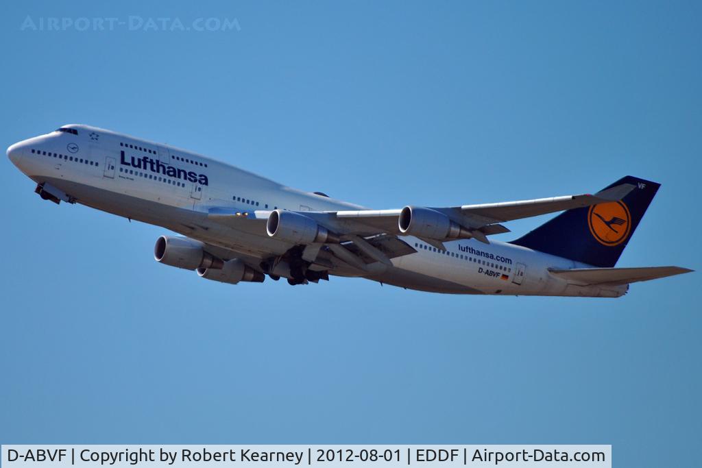 D-ABVF, 1990 Boeing 747-430 C/N 24761, Climbing off r/w 07L