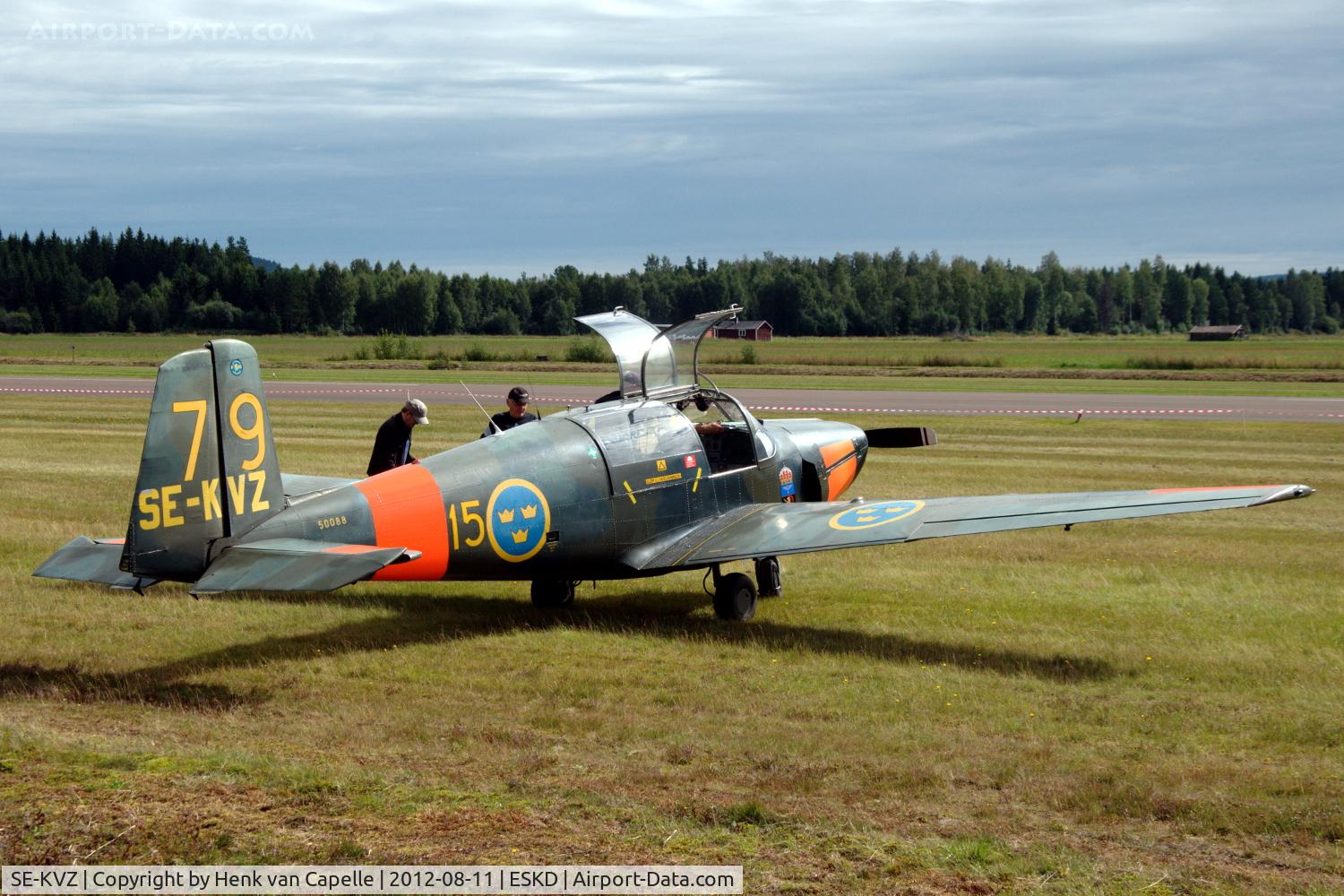 SE-KVZ, 1960 Saab 91C Safir C/N 91-403, Saab Safir parked at Dala-Järna airfield, Sweden.