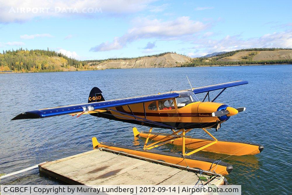 C-GBCF, 1998 Bushmaster PB180 C/N 002, Moored on Lake Schwatka - Whitehorse, Yukon.