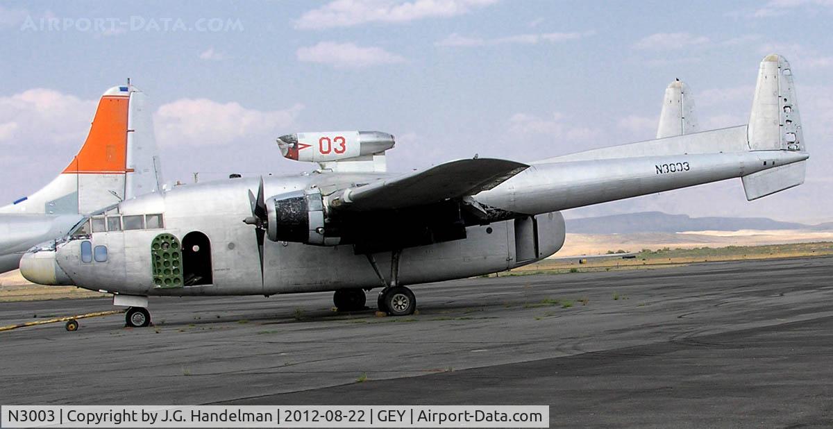 N3003, 1952 Fairchild C-119G-3E Flying Boxcar C/N 10737, At Greybull WY
