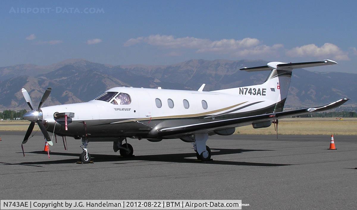 N743AE, 2006 Pilatus PC-12/47 C/N 743, At Butte MT.