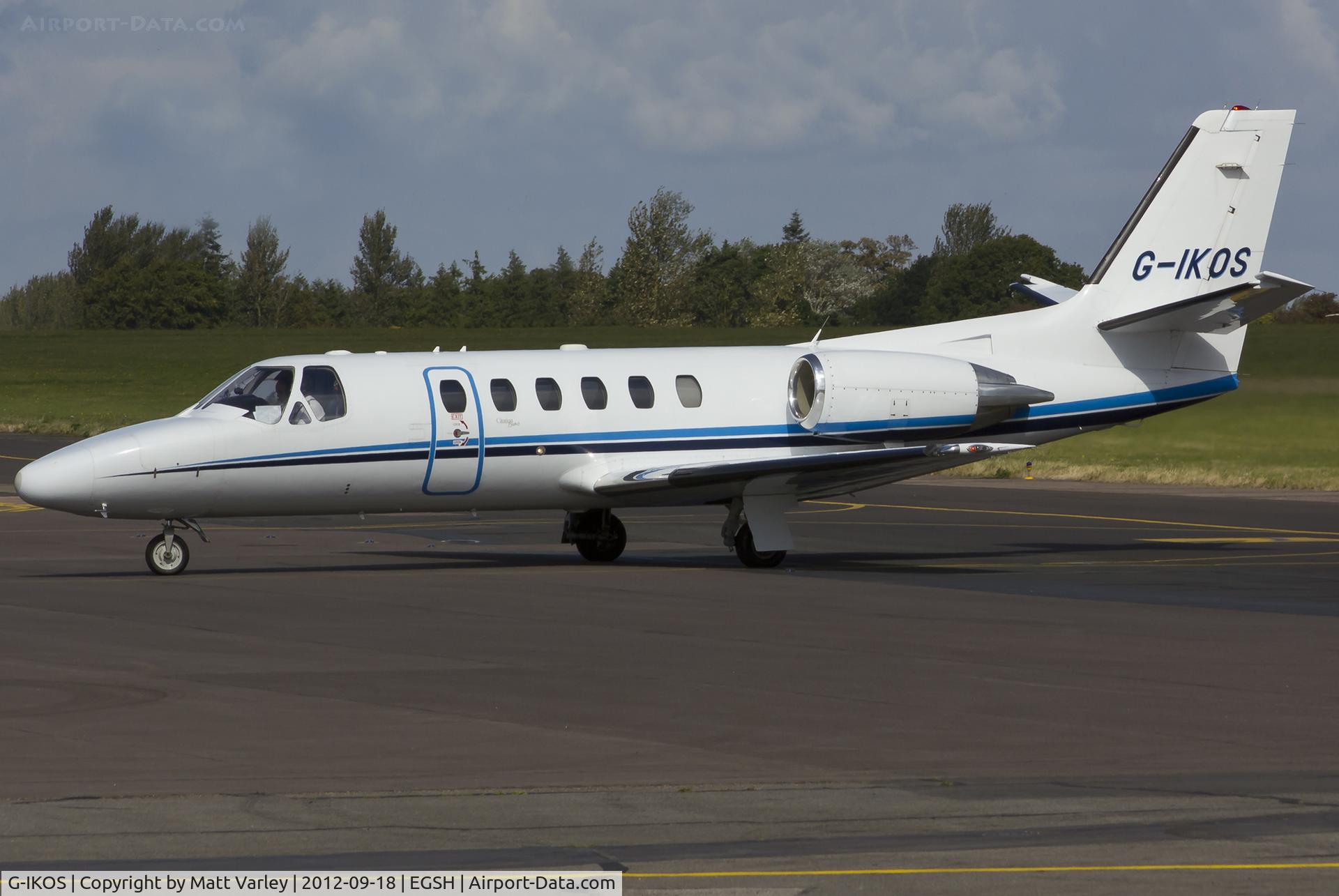 G-IKOS, 2001 Cessna 550 Citation Bravo C/N 550-0957, Arriving at SaxonAir.
