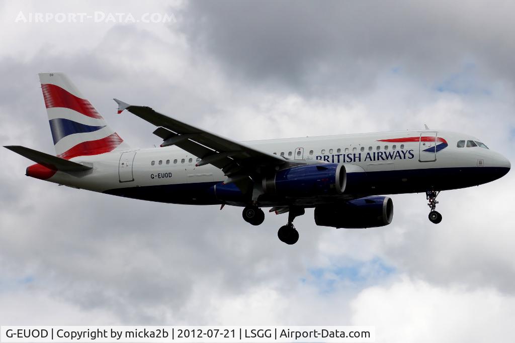 G-EUOD, 2001 Airbus A319-131 C/N 1558, Landing