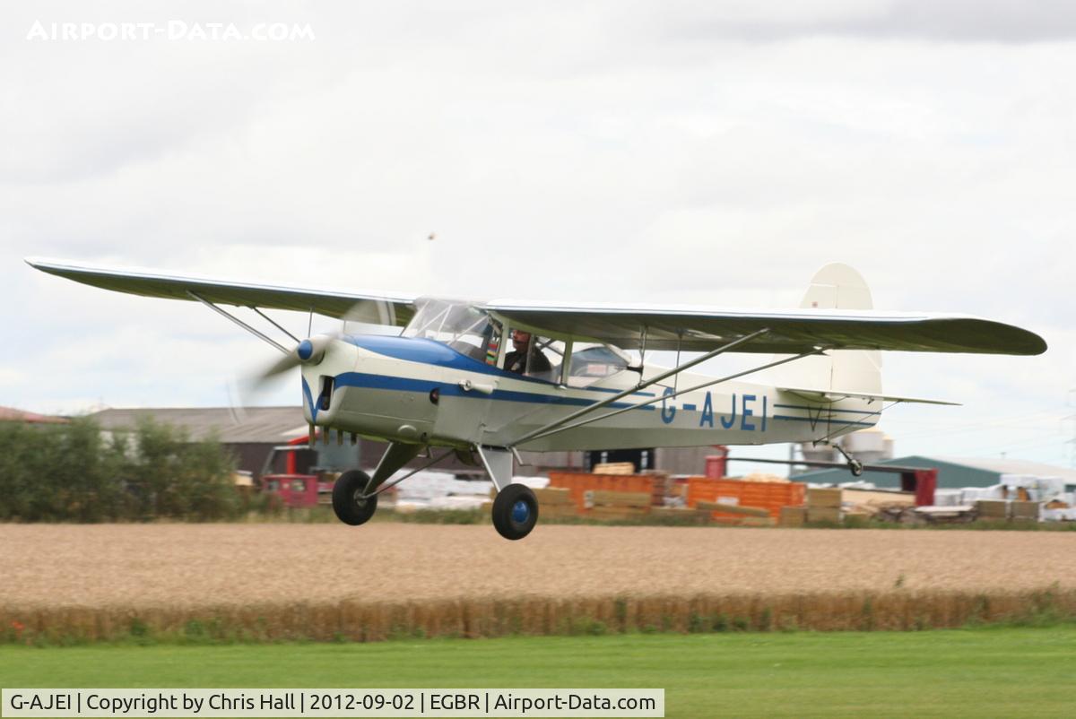 G-AJEI, 1946 Auster J-1N Alpha C/N 2313, At the Real Aeroplane Club's Wings & Wheels fly-in, Breighton
