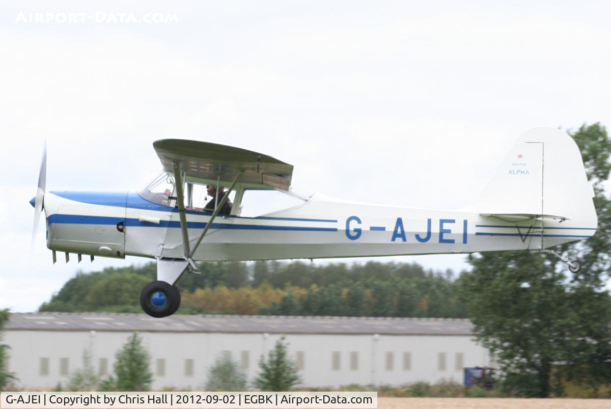 G-AJEI, 1946 Auster J-1N Alpha C/N 2313, At the Real Aeroplane Club's Wings & Wheels fly-in, Breighton