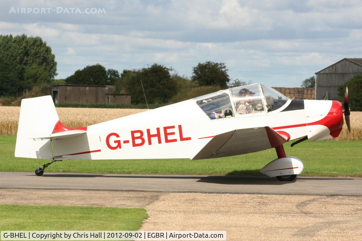 G-BHEL, 1957 SAN Jodel D-117 C/N 735, At the Real Aeroplane Club's Wings & Wheels fly-in, Breighton