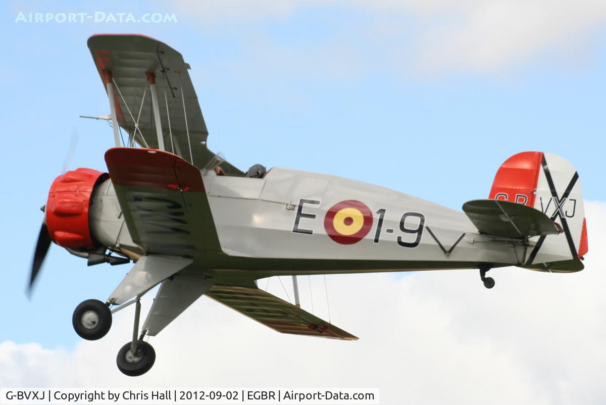 G-BVXJ, 1937 Bucker Bu-133C Jungmeister C/N E-19, At the Real Aeroplane Club's Wings & Wheels fly-in, Breighton