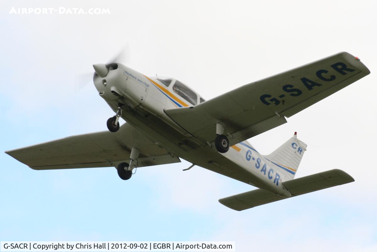 G-SACR, 1988 Piper PA-28-161 Cadet C/N 2841046, At the Real Aeroplane Club's Wings & Wheels fly-in, Breighton
