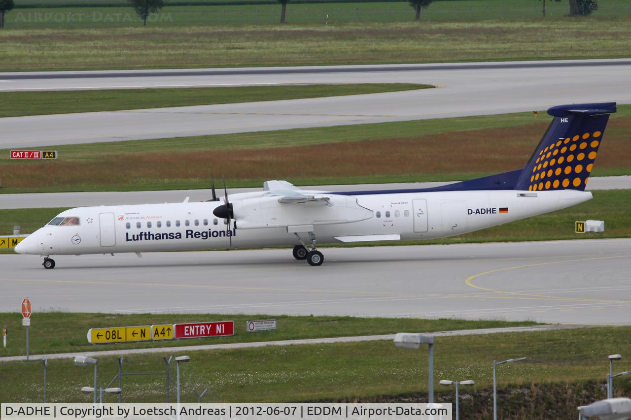 D-ADHE, 2002 De Havilland Canada DHC-8-402Q Dash 8 C/N 4066, DLH Regional / Augsburg Airways