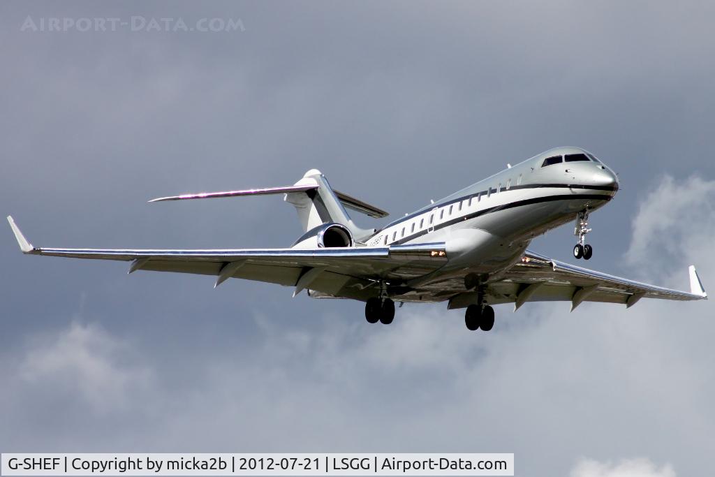 G-SHEF, 2008 Bombardier BD-700-1A10 Global Express C/N 9306, Landing