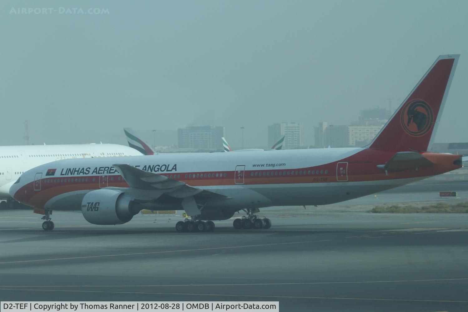 D2-TEF, 2007 Boeing 777-2M2/ER C/N 34567, Linhas Aereas de Angola Boeing 777