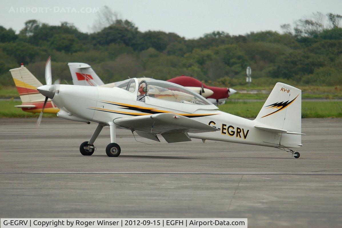 G-EGRV, 2007 Vans RV-8 C/N PFA 303-13639, Sporty RV-8 based at Swansea Airport. Previously registered G-PHMG.