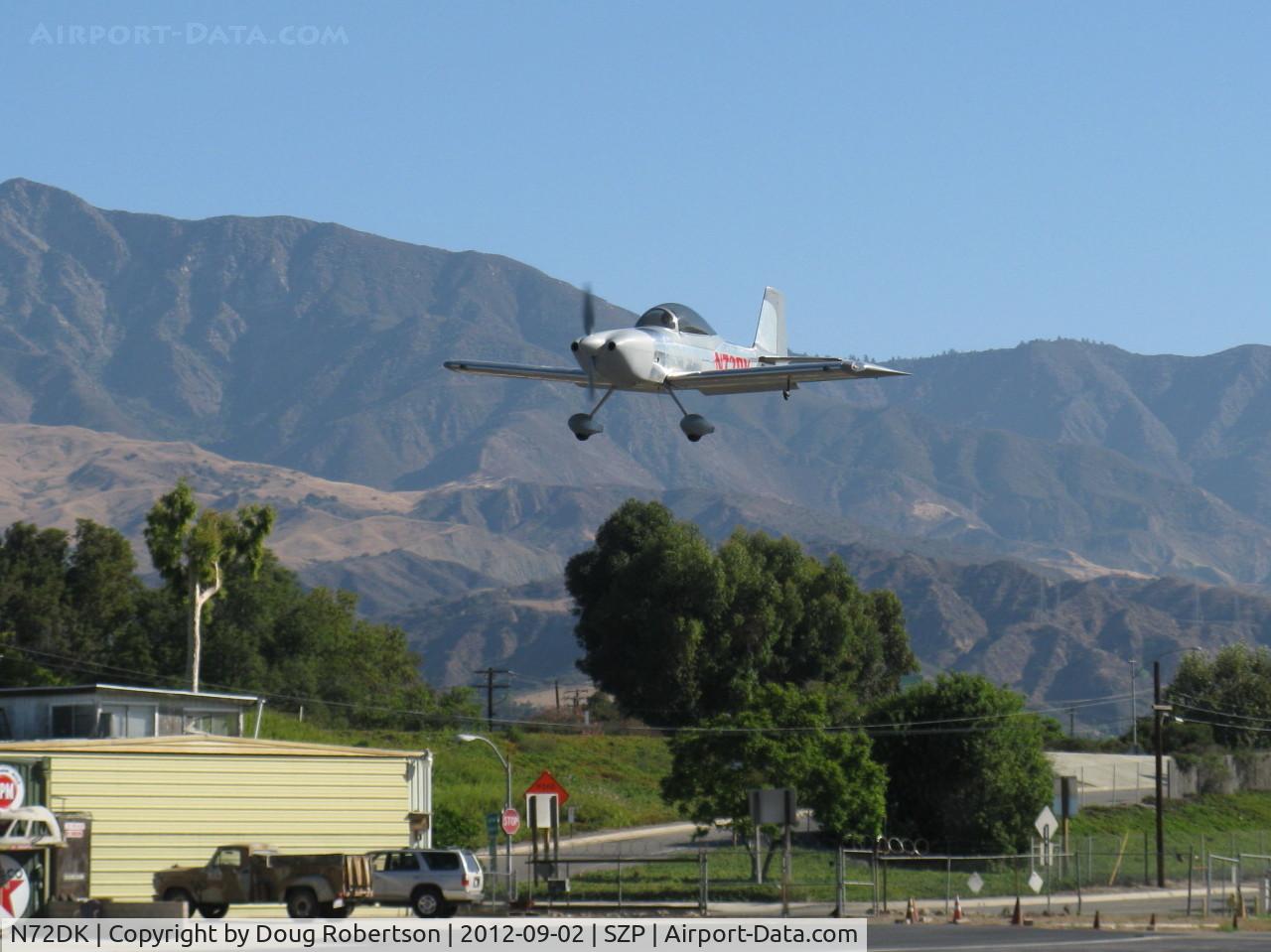 N72DK, Vans RV-8 C/N 82427, 1010 Koon VAN's RV-8, on final Rwy 22