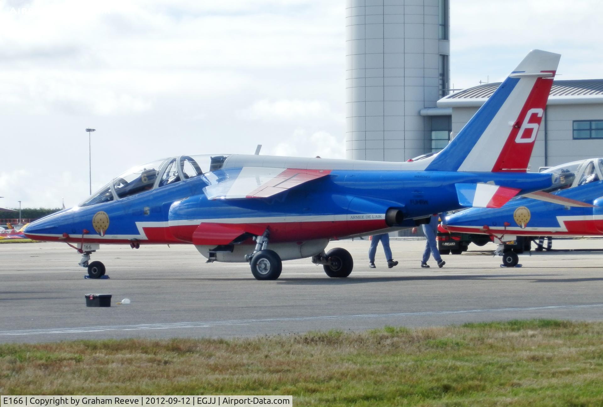 E166, Dassault-Dornier Alpha Jet E C/N E166, Parked at Jersey.