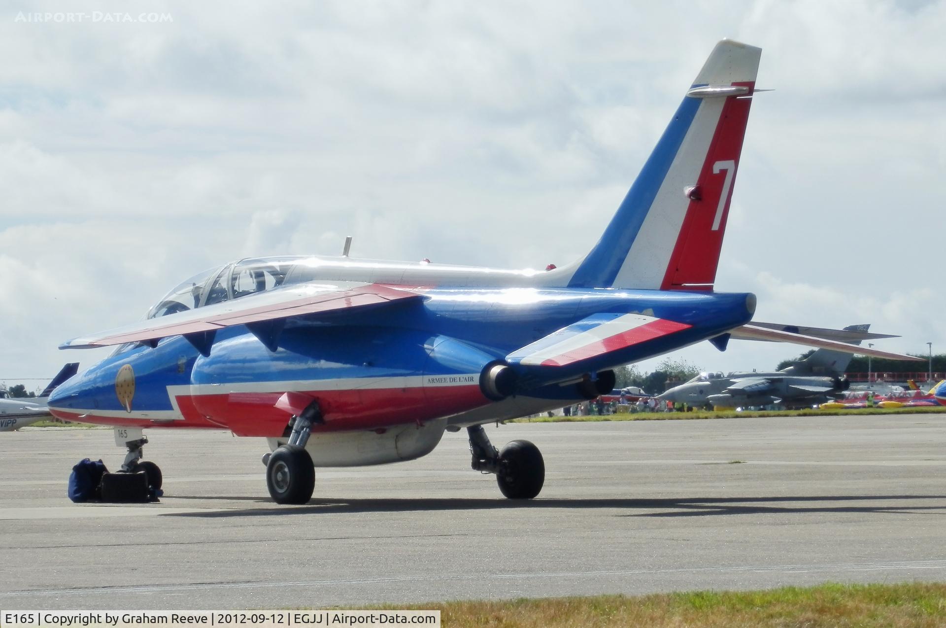 E165, Dassault-Dornier Alpha Jet E C/N E165, Parked at Jersey.