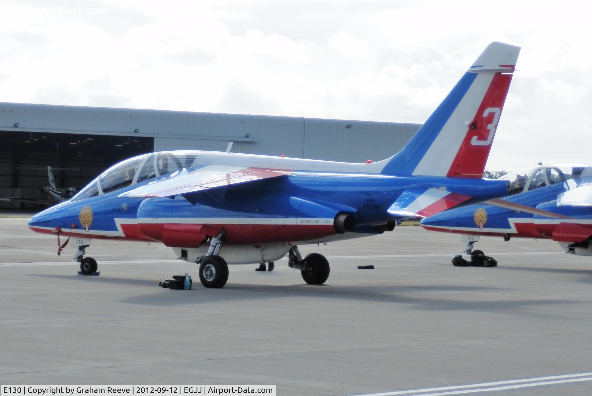 E130, Dassault-Dornier Alpha Jet E C/N E130, Parked at Jersey.