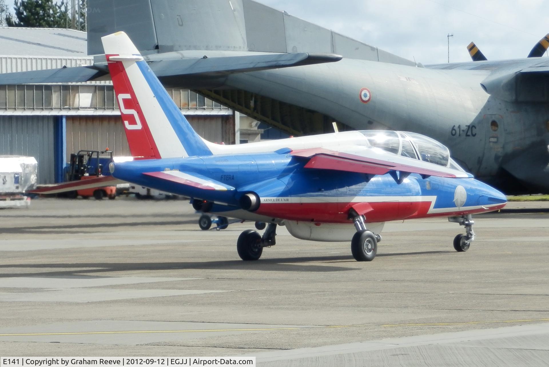 E141, Dassault-Dornier Alpha Jet E C/N E141, Parked at Jersey.