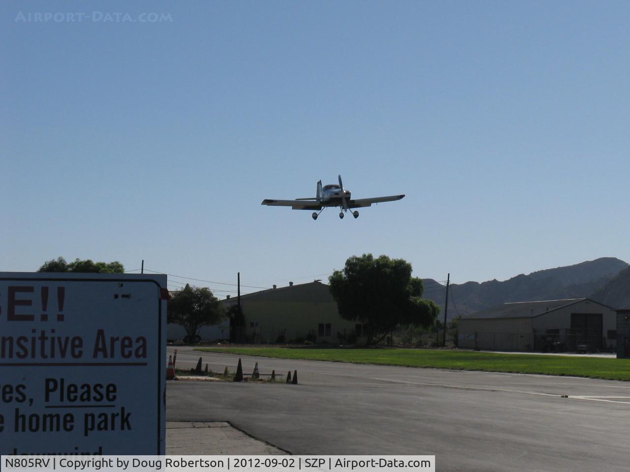 N805RV, 2007 Vans RV-6A C/N 25686, 2007 Dierenfield VAN's RV-6A, Lycoming IO-390-X 210 Hp, on final Rwy 22