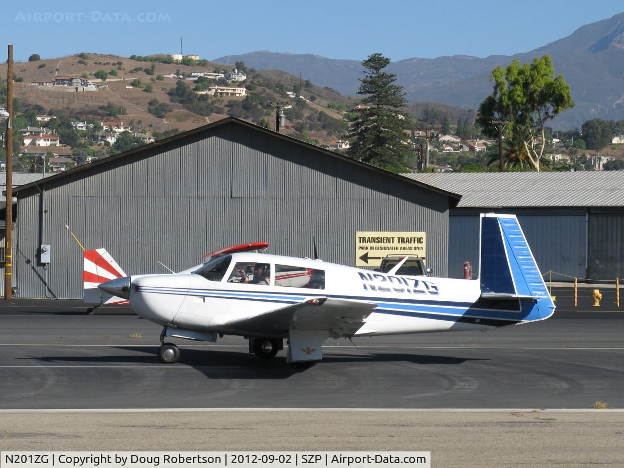 N201ZG, 1978 Mooney M20J 201 C/N 24-0640, 1978 Mooney M20J 201, Lycoming IO-360-A3B6D 200 Hp, takeoff roll Rwy 22