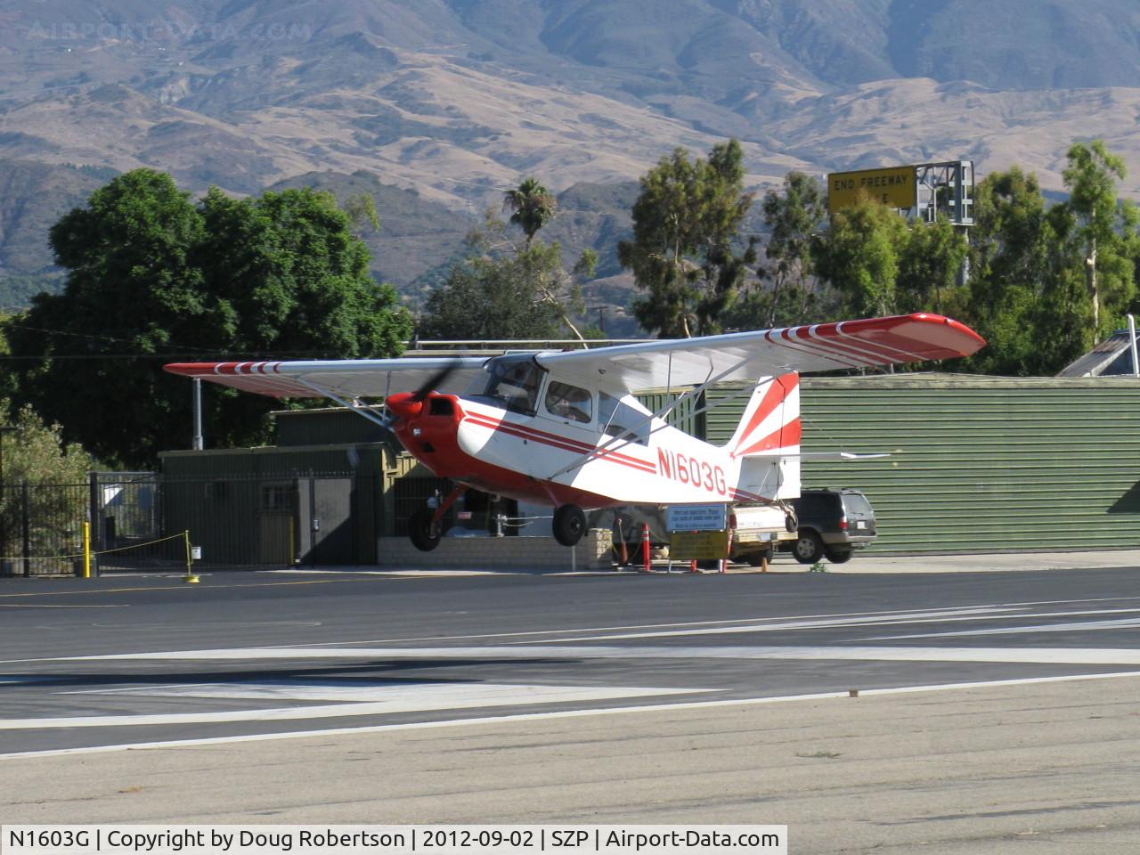 N1603G, 1968 Champion 7ECA Citabria C/N 609, 1968 Champion 7ECA CITABRIA, Lycoming O-235 115 Hp, landing Rwy 22