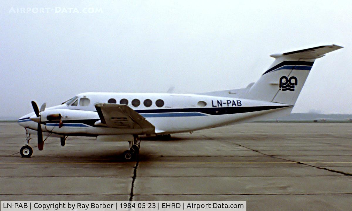 LN-PAB, 1979 Beech 200 Super King Air C/N BB-521, Beech 200 Super King Air [BB-521] (Partnair) Rotterdam~PH 23/05/1984