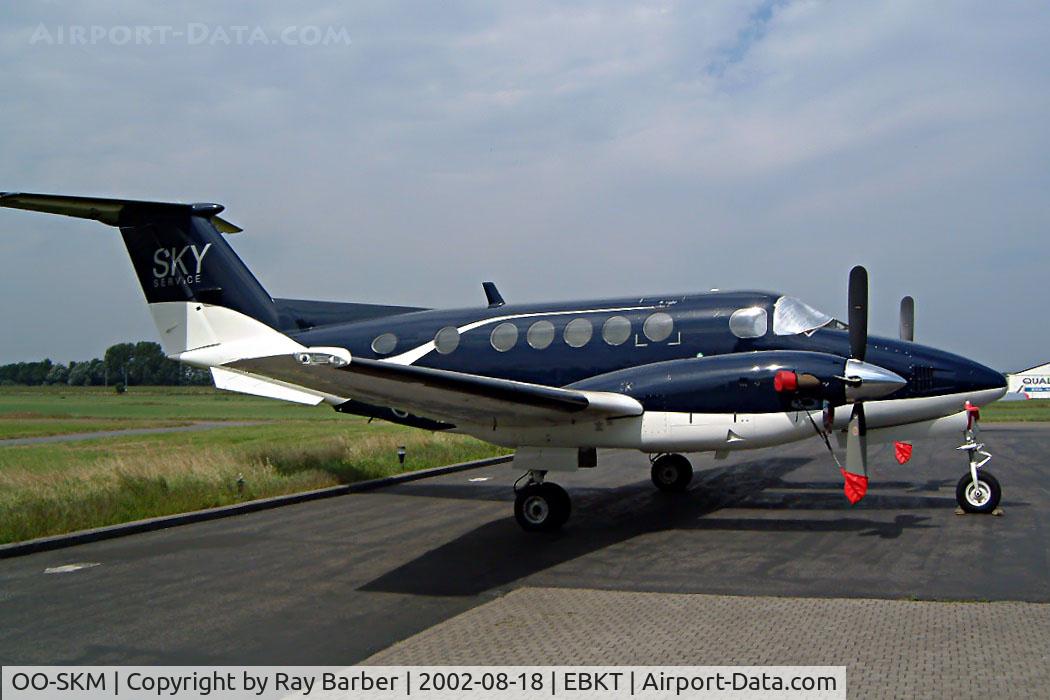 OO-SKM, 1991 Beech B200 Super King Air King Air C/N BB-1407, Beech 200 Super King Air [BB-1407] Kortrijk-Wevelgem~OO 18/08/2002