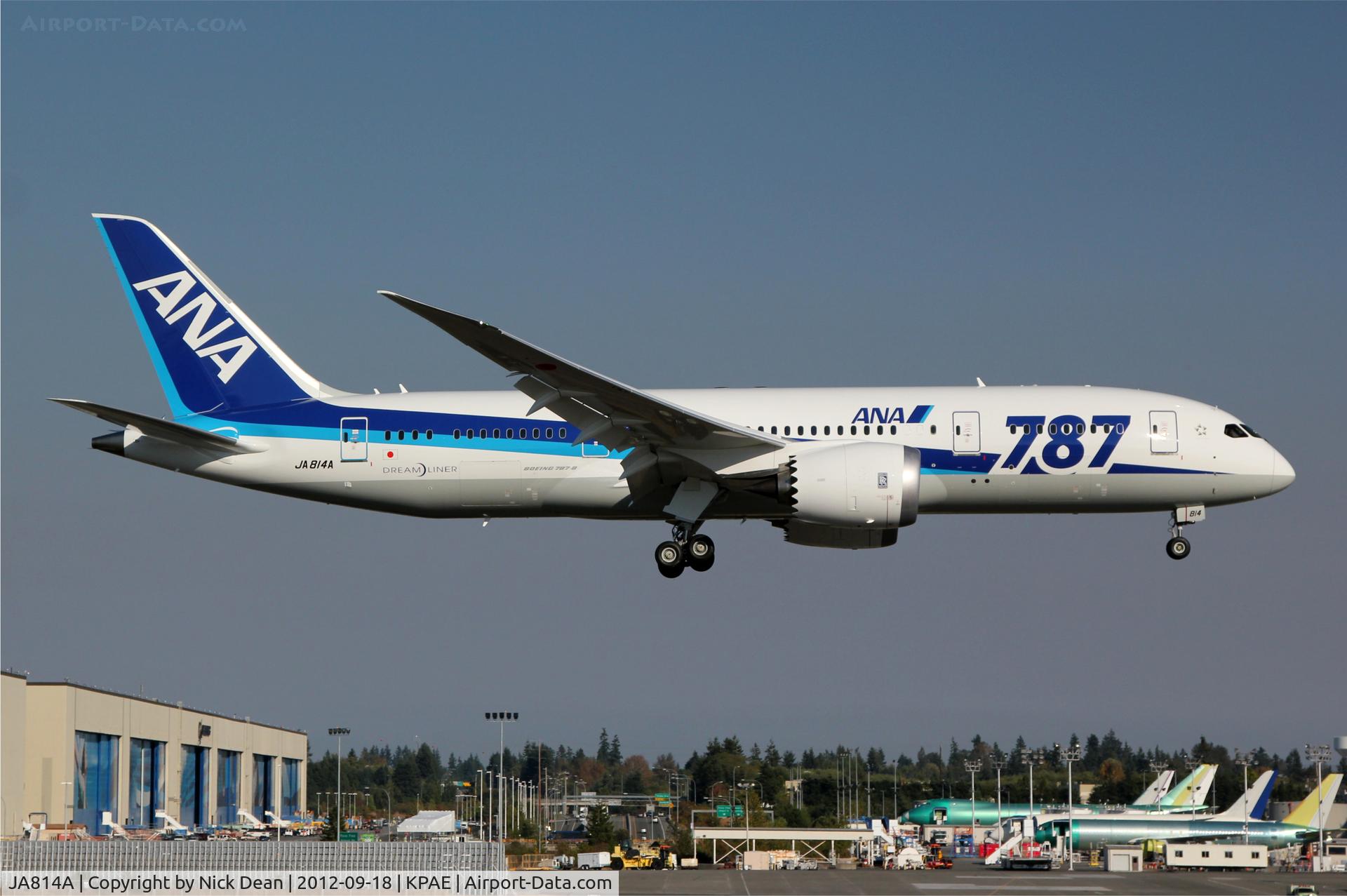 JA814A, 2012 Boeing 787-8 Dreamliner C/N 34493, KPAE/PAE
