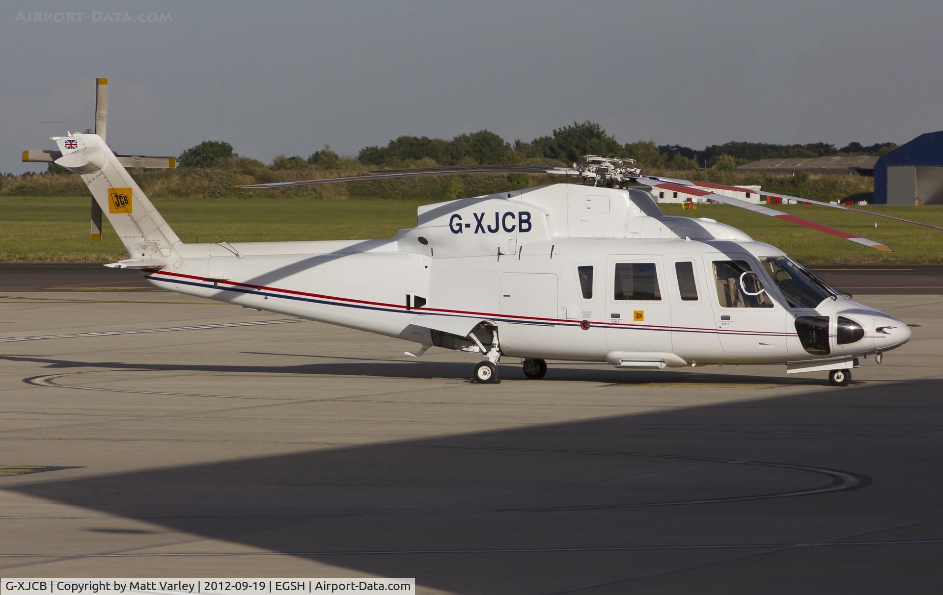 G-XJCB, 2006 Sikorsky S-76C C/N 760616, Sat on stand at SaxonAir.