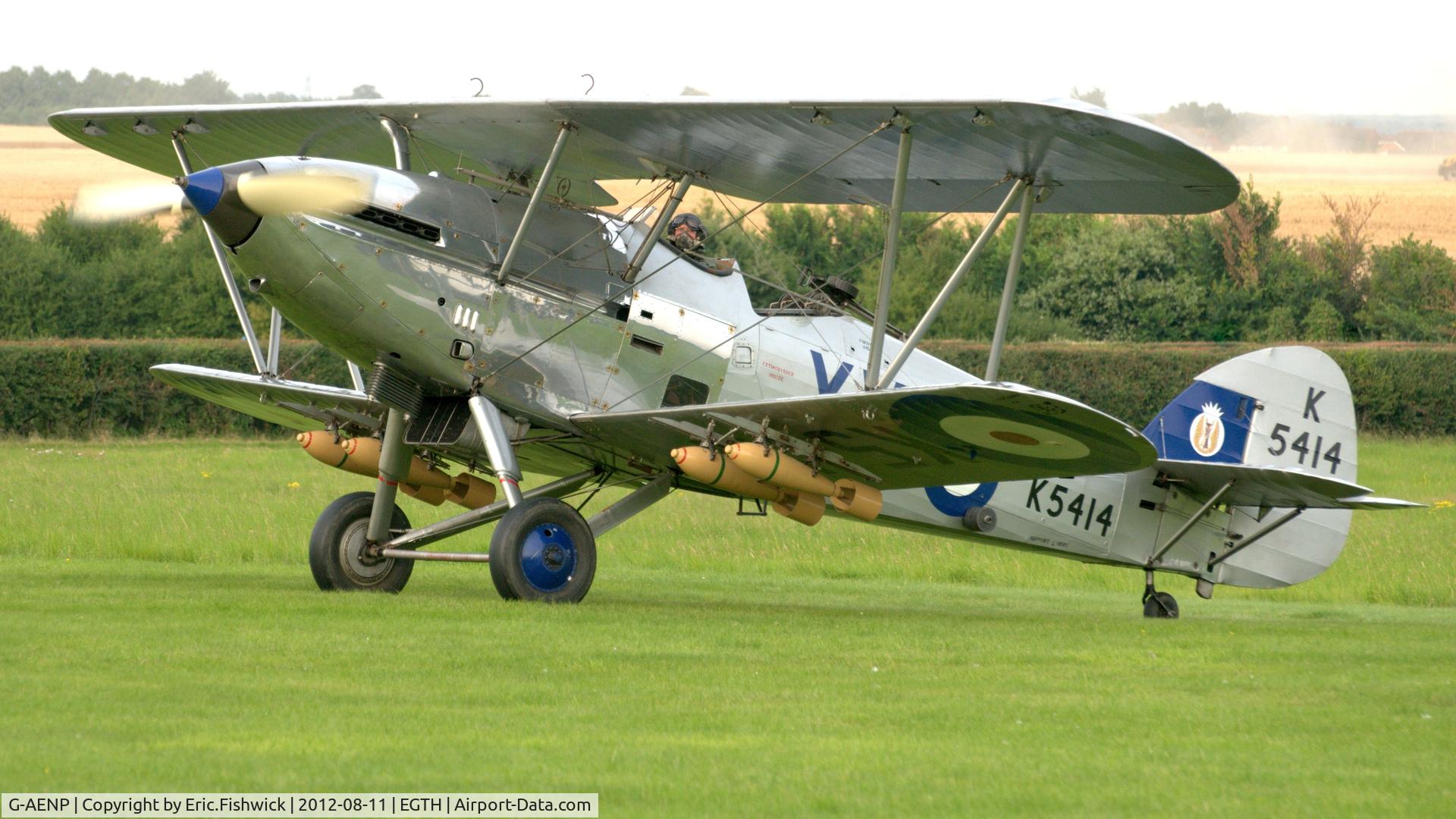 G-AENP, 1935 Hawker Hind C/N 41H/81902, 3. K5414 at Shuttleworth Sunset Air Display, August 2012