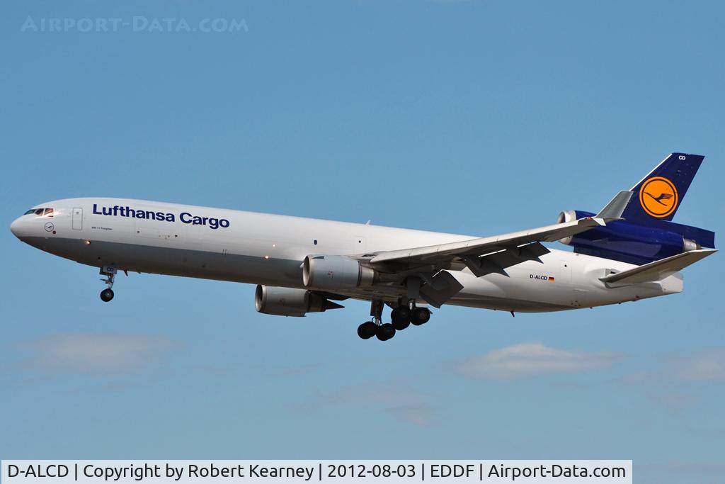 D-ALCD, 1998 McDonnell Douglas MD-11F C/N 48784, On short finals for r/w 25L