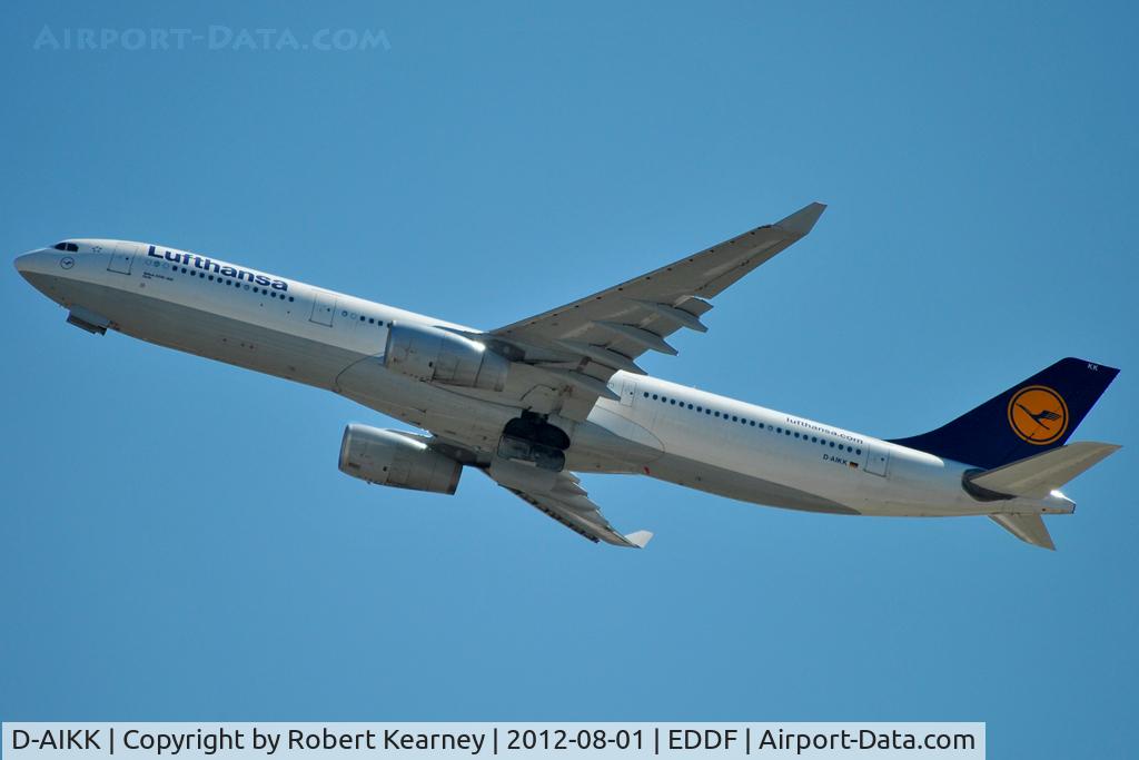 D-AIKK, 2008 Airbus A330-343X C/N 896, Climbing off r/w 07L