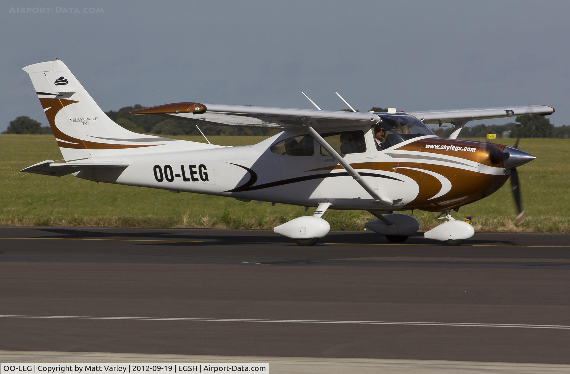 OO-LEG, 2009 Cessna T182T Turbo Skylane C/N T18208931, Arriving at SaxonAir.