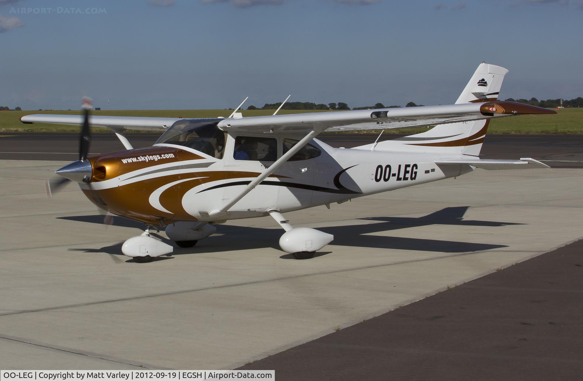 OO-LEG, 2009 Cessna T182T Turbo Skylane C/N T18208931, Arriving at SaxonAir.