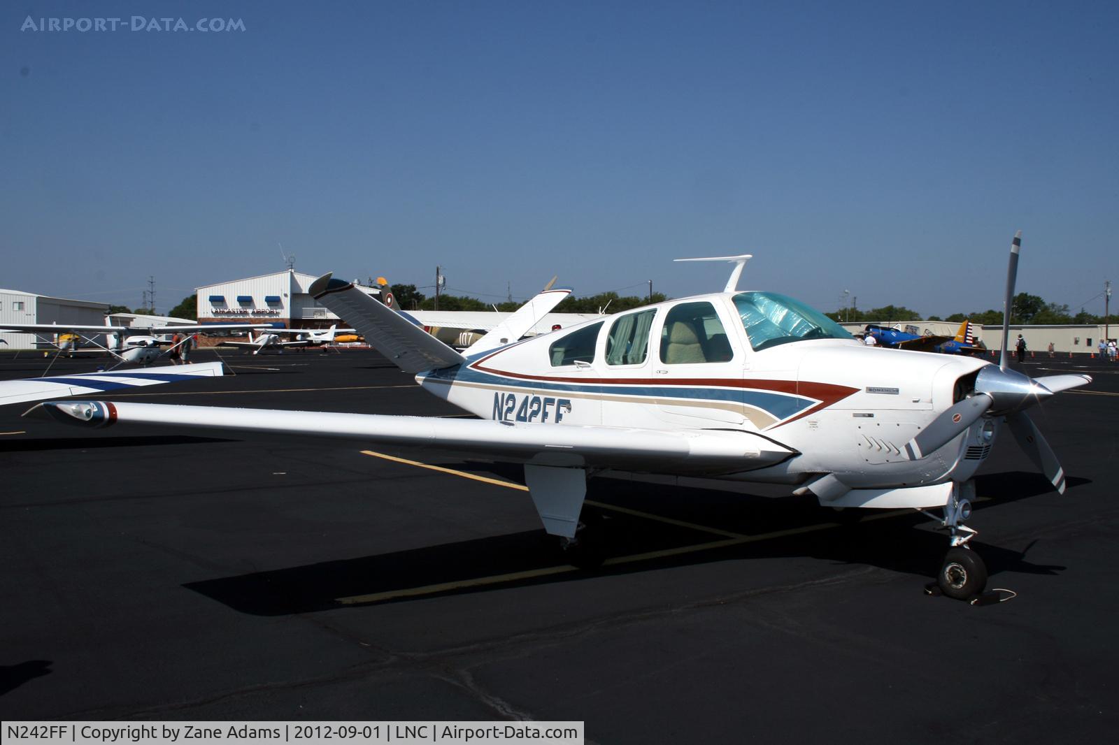 N242FF, 1971 Beech V35B Bonanza C/N D-9220, On the ramp during Warbirds on Parade 2012 at Lancaster Airport