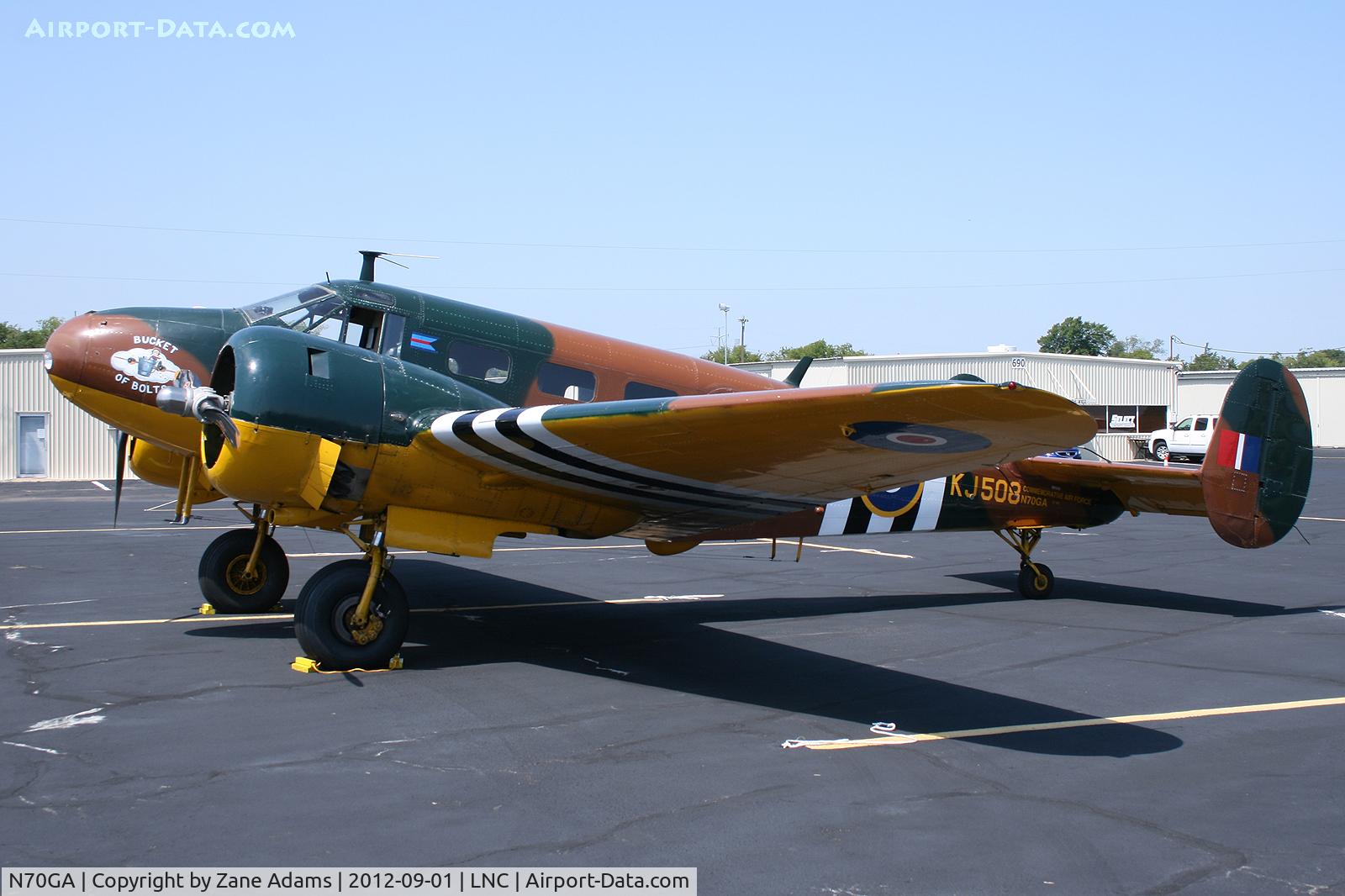 N70GA, 1946 Beech D18S C/N A-177, On the ramp during Warbirds on Parade 2012 at Lancaster Airport