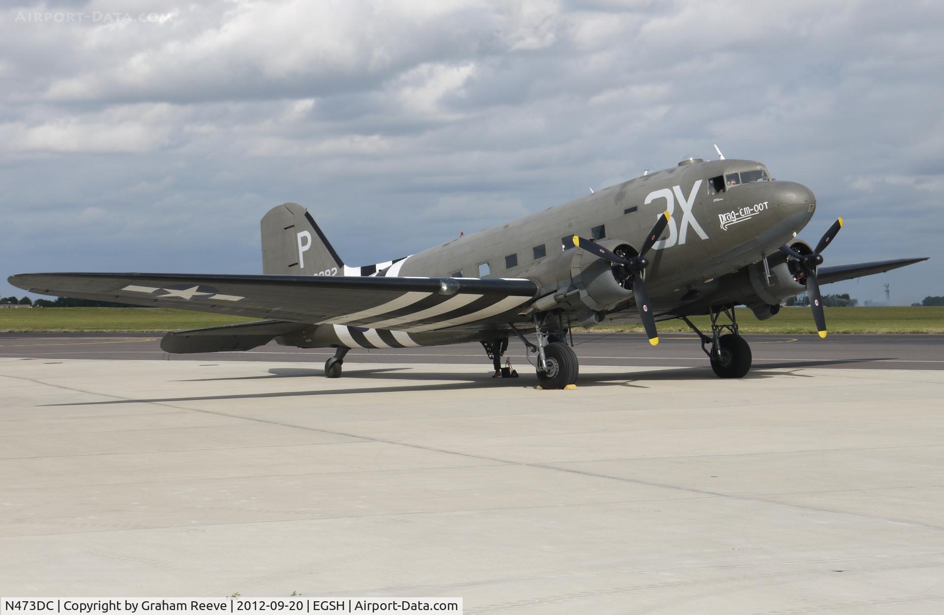 N473DC, 1942 Douglas DC3C (C-47A) C/N 19345, Parked at Norwich.
