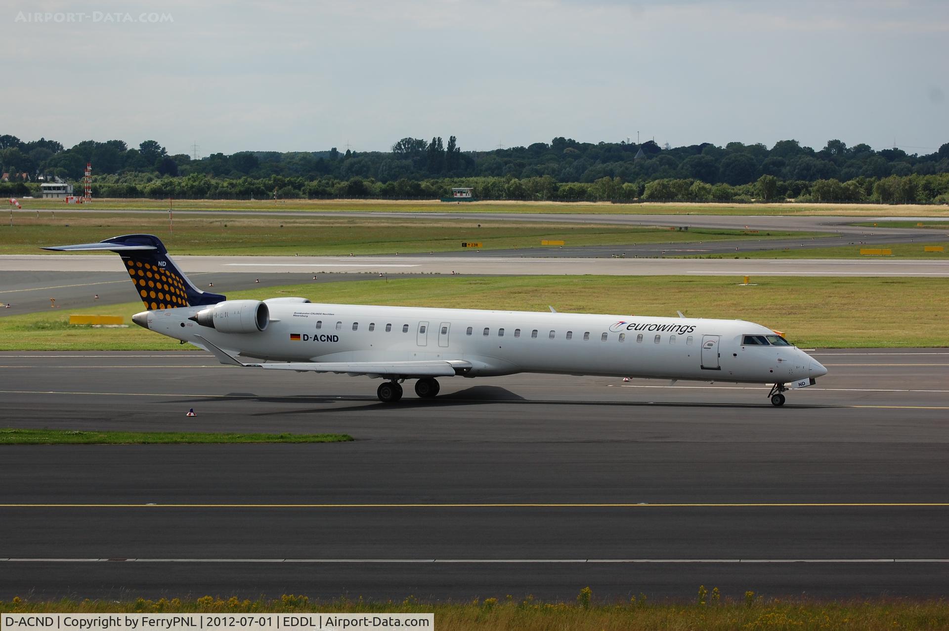 D-ACND, 2009 Bombardier CRJ-701 (CL-600-2C10) Regional Jet C/N 15238, Eurowings operating out of DUS, its base.