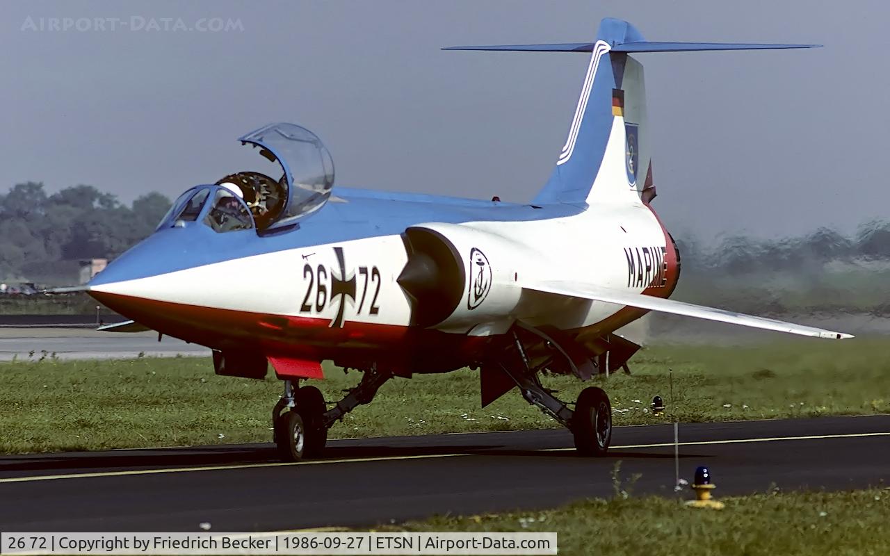 26 72, Lockheed F-104G Starfighter C/N 683-7418, the Vikings at Fliegerhorst Neuburg