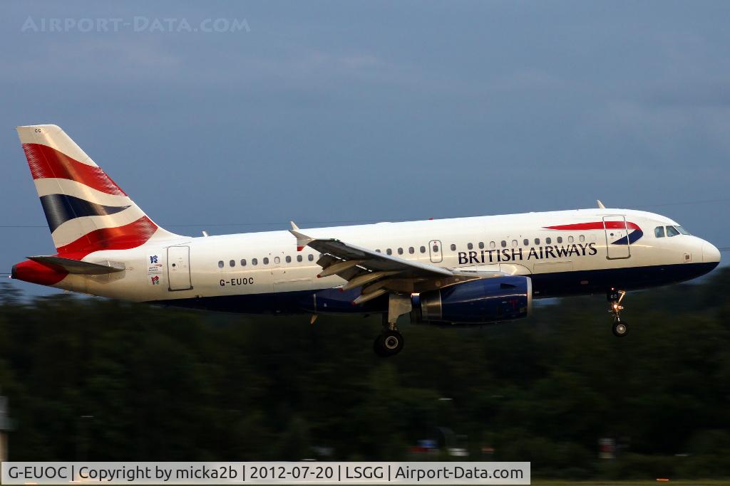 G-EUOC, 2001 Airbus A319-131 C/N 1537, Landing