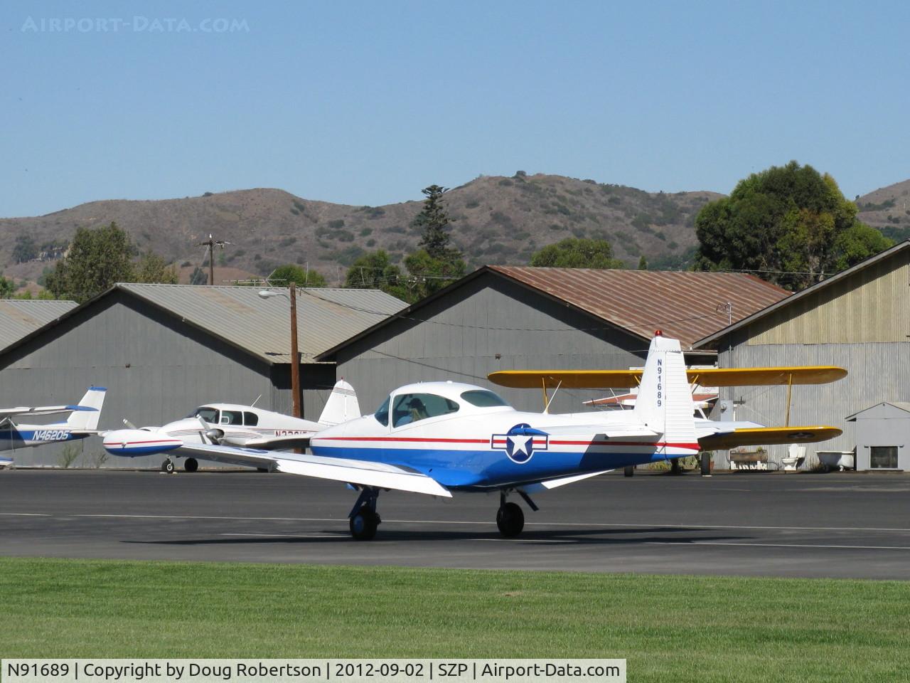 N91689, 1946 North American Navion (NA-145) C/N NAV-4-431, 1946 North American NAVION, Continental E-225 upgrade, many mods, newly refinished, landing roll Rwy 22