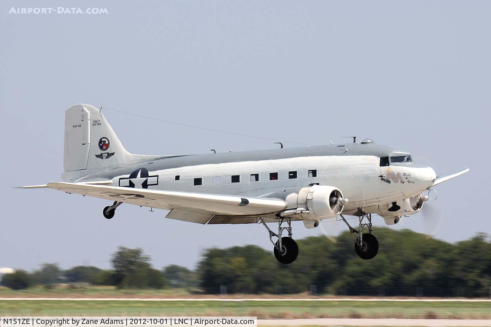 N151ZE, 1944 Douglas DC-3 C/N 50783, Landing at Lancaster Airport during Warbirds on Parade 2012