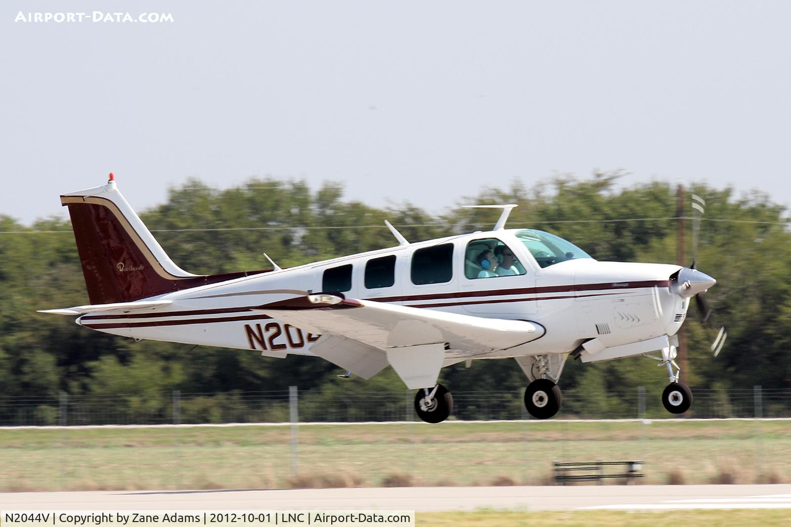 N2044V, 1978 Beech A36 Bonanza 36 C/N E-1390, Landing at Lancaster Airport during Warbirds on Parade 2012