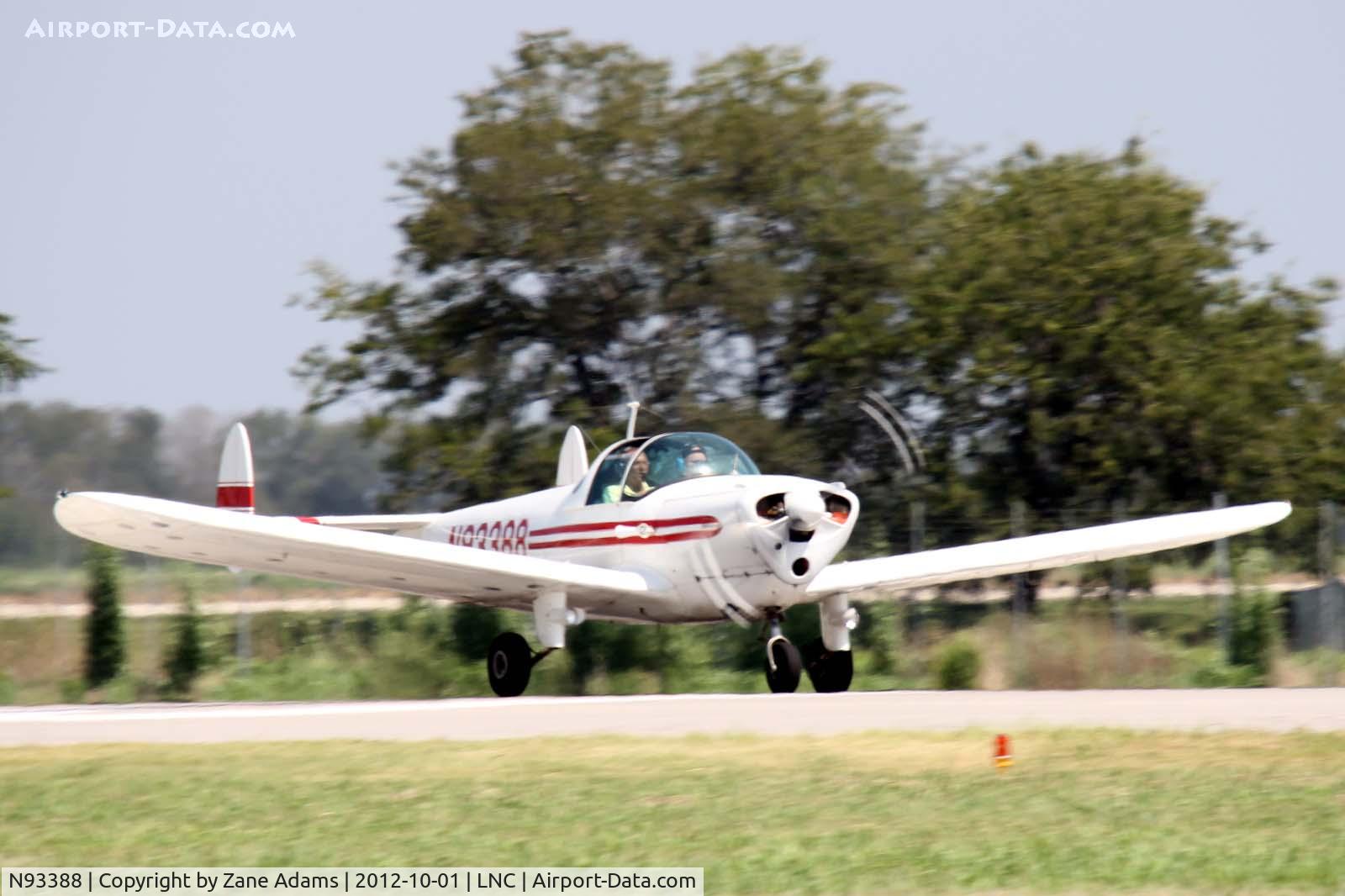 N93388, 1946 Erco 415C Ercoupe C/N 711, Departing Lancaster Airport during Warbirds on Parade 2012