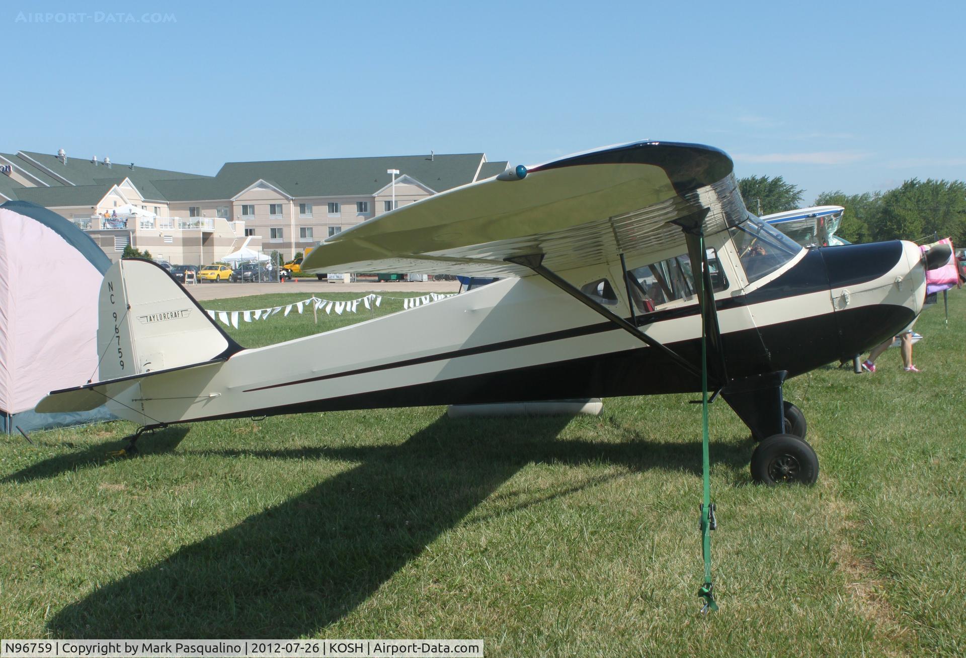 N96759, 1946 Taylorcraft BC12-D C/N 9059, Taylorcraft BC12-D