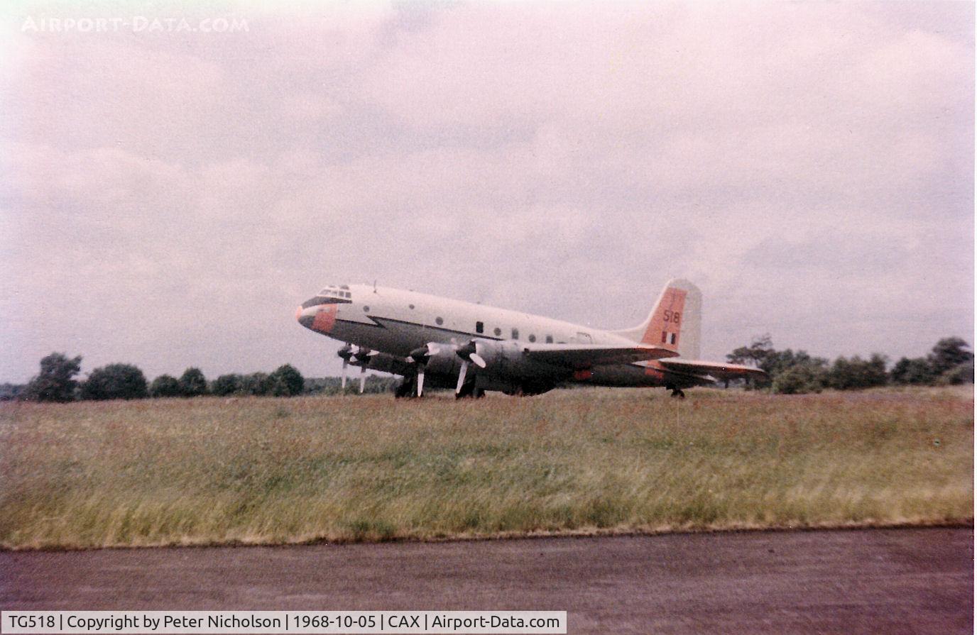 TG518, Handley Page Hastings C.5 C/N HP67/17, Hastings T.5 resident at Carlisle in October 1968.